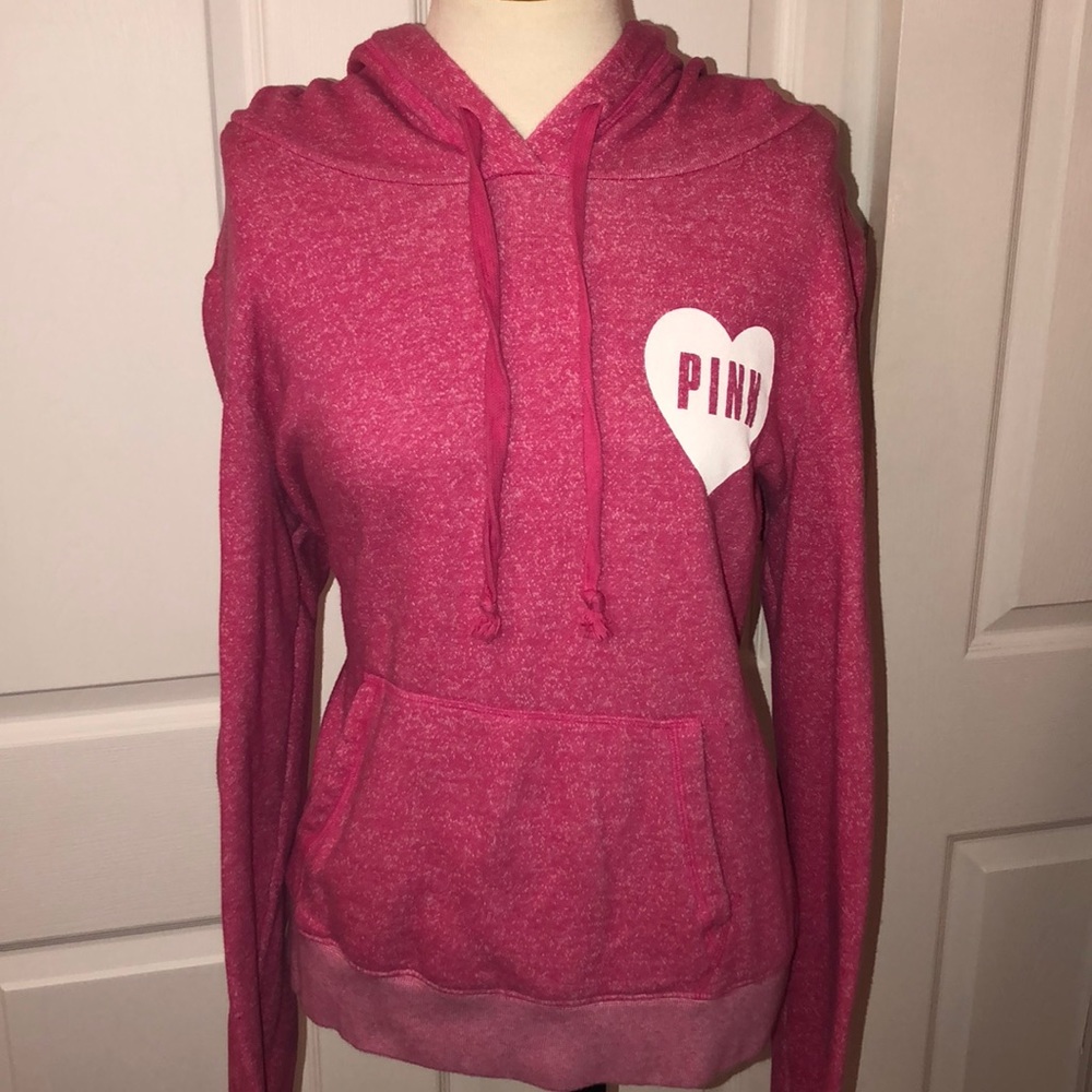 VS PINK marled pink hoodie!!